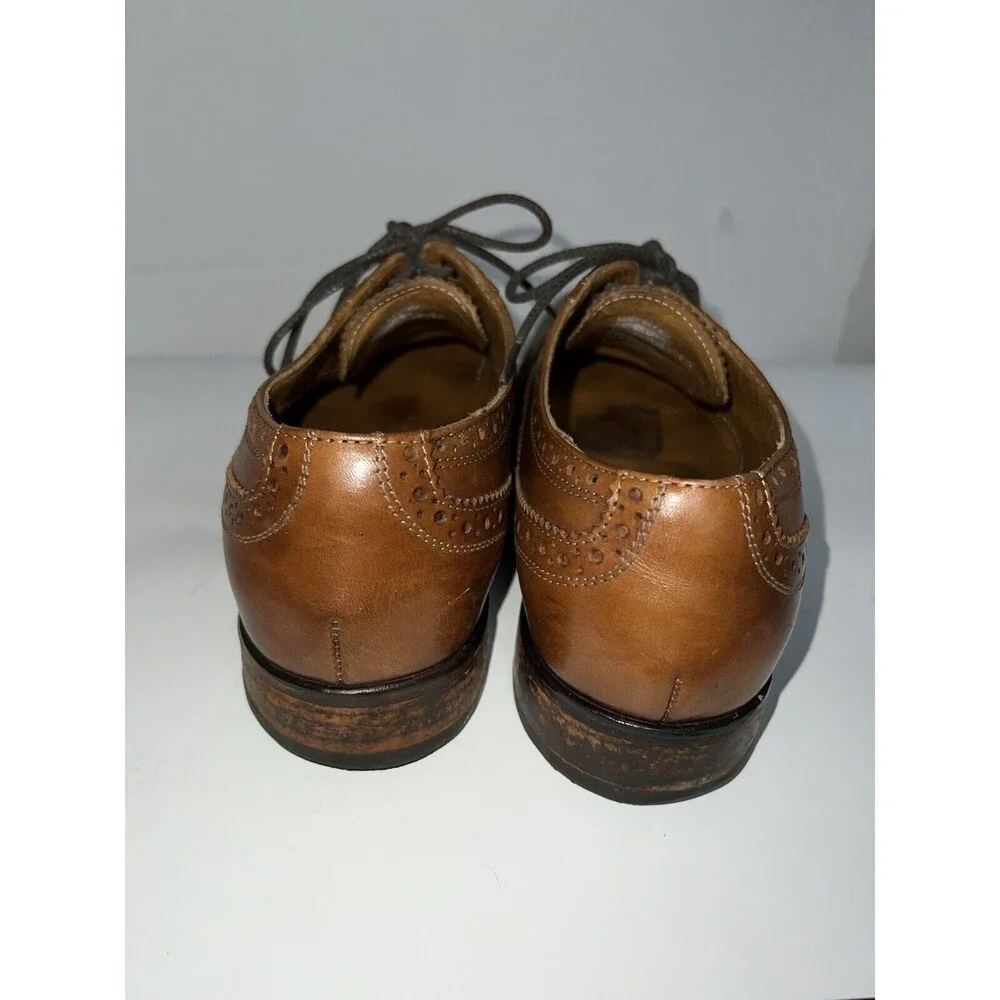 Broletto Bartolomeo Mens Wingtip Oxford Brown Dress Shoes Sz 10 Italian Preppy